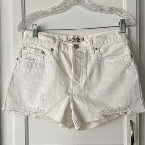 Free People off White lightly Distressed Jean Shorts size 28. Never worn.